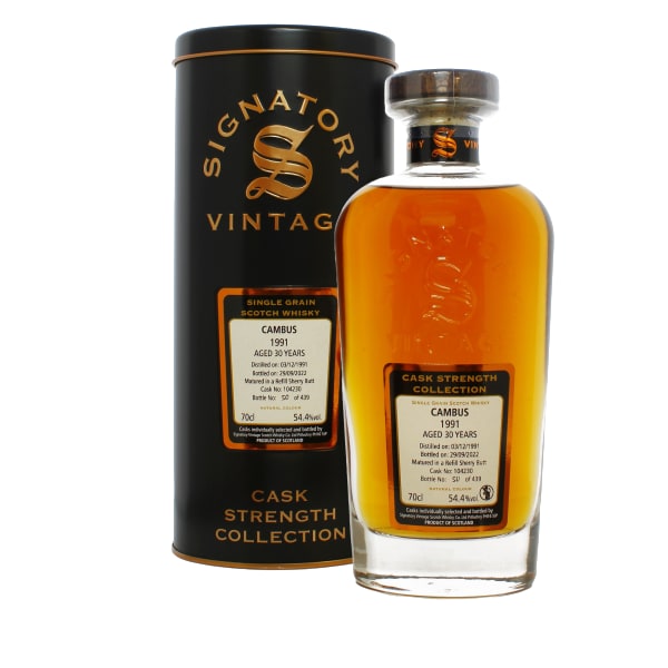 Signatory Vintage Cambus 1991 30 Year Old 700ml bottle - Scotch Whisky whisky