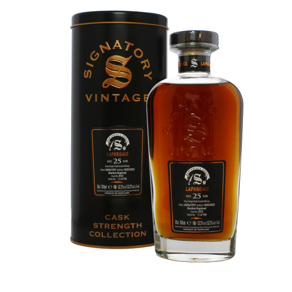 Signatory Vintage Laphroaig 25 Year Old Single Cask 700ml bottle - Scotch Whisky whisky