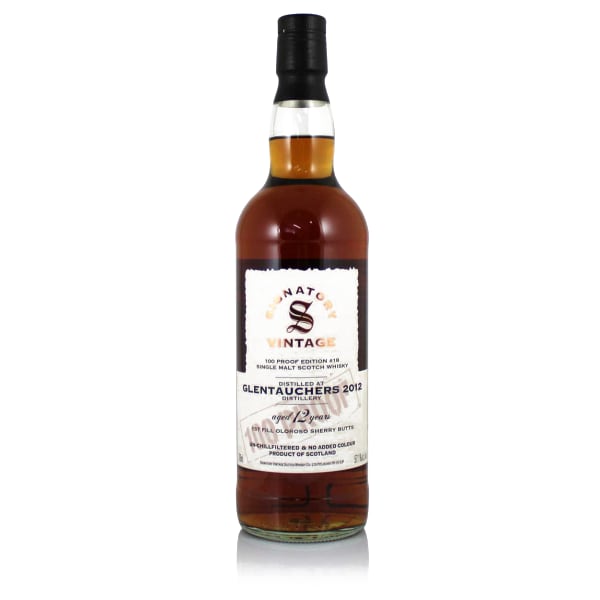 Glentauchers 2012 12 Year Old, Signatory Vintage 100 Proof Edition #18 700ml bottle - Scotch Whisky whisky