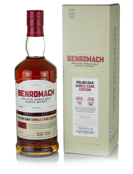 Benromach 10 Year Old 2011 Polish Oak Single Cask cask #771 700ml bottle - Scotch Whisky whisky