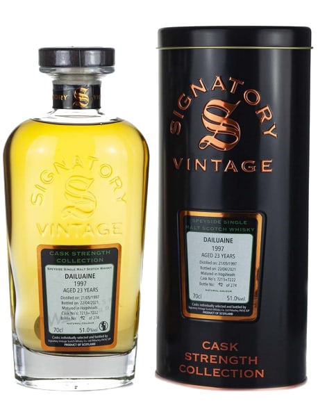 Dailuaine 23 Year Old 1997 (cask 7213 & 7222) - Cask Strength Collection (Signatory) 700ml bottle - Scotch Whisky whisky
