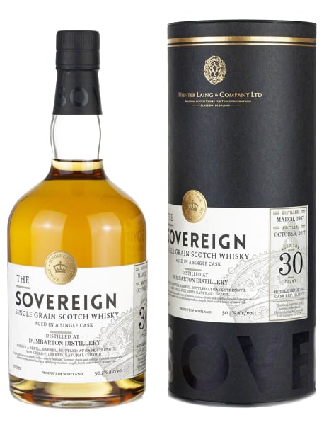 Dumbarton 30 Year Old 1987 (cask 14327) - The Sovereign (Hunter Laing) 700ml bottle - Scotch Whisky whisky
