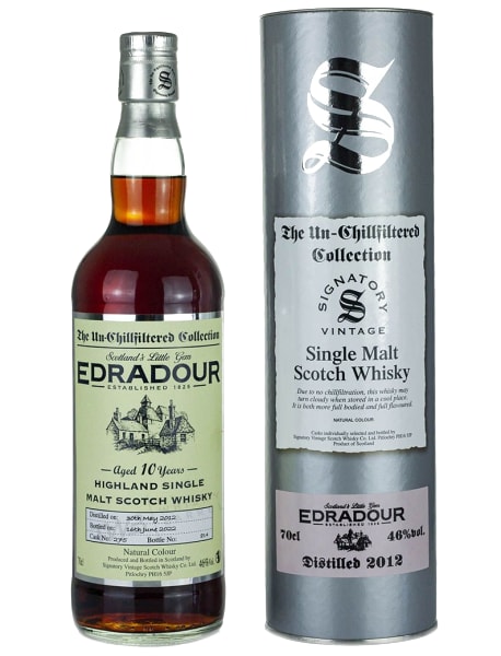 Edradour 10 Year Old 2012 (cask 275) - Un-Chillfiltered Collection (Signatory) 700ml bottle - Scotch Whisky whisky