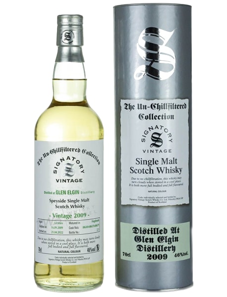 Glen Elgin 12 Year Old 2009 (Cask 806369 & 806378 & 806379) - Un-Chillfiltered Collection (Signatory) 700ml bottle - Scotch Whisky whisky
