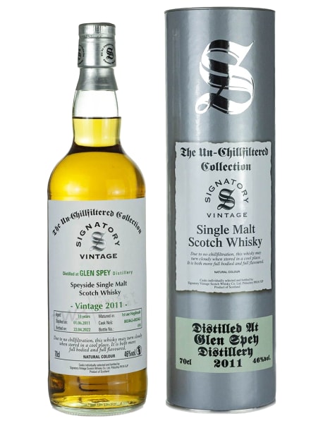 Glen Spey 10 Year Old 2011 (Cask 802462 & 802463) - Single Grain Collection (Signatory) 700ml bottle - Scotch Whisky whisky