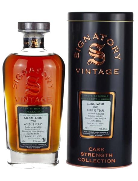 Glenallachie 12 Year Old 2008 (cask 900368) - Cask Strength Collection (Signatory) 700ml bottle - Scotch Whisky whisky