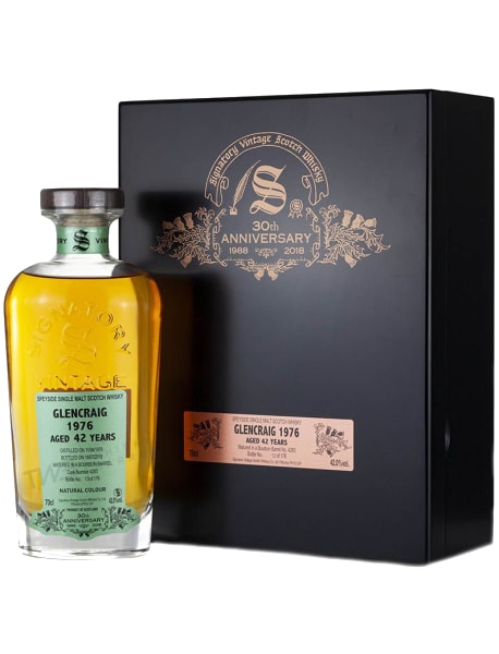 Glencraig 42 Year Old 1976 (cask 4283) - 30th Anniversary Gift Box (Signatory) 700ml bottle - Scotch Whisky whisky