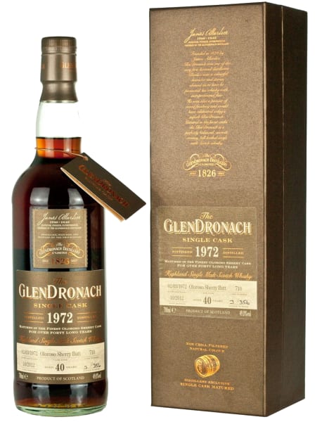 Glendronach 40 Year Old 1972 Batch 7 (cask 710) 700ml bottle - Scotch Whisky whisky