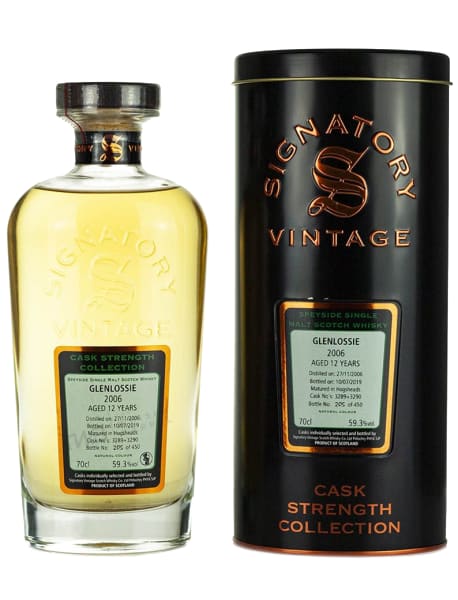 Glenlossie 12 Year Old 2006 (cask 3289 & 3290) - Cask Strength Collection (Signatory) 700ml bottle - Scotch Whisky whisky