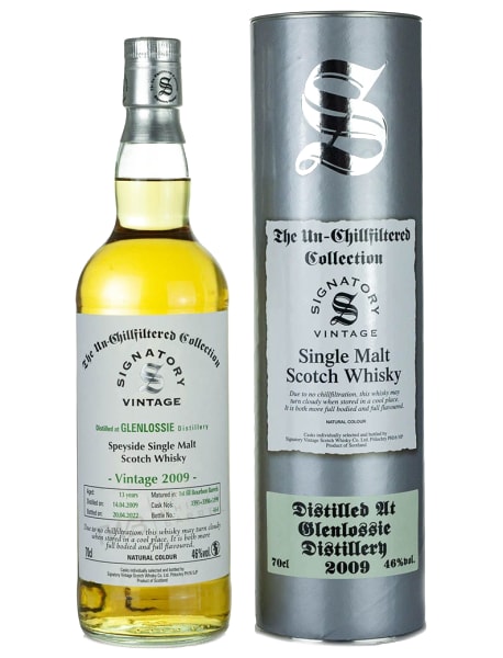 Glenlossie 13 Year Old 2009 (Cask 3391 & 3398 & 3399) - Un-Chillfiltered Collection (Signatory) 700ml bottle - Scotch Whisky whisky