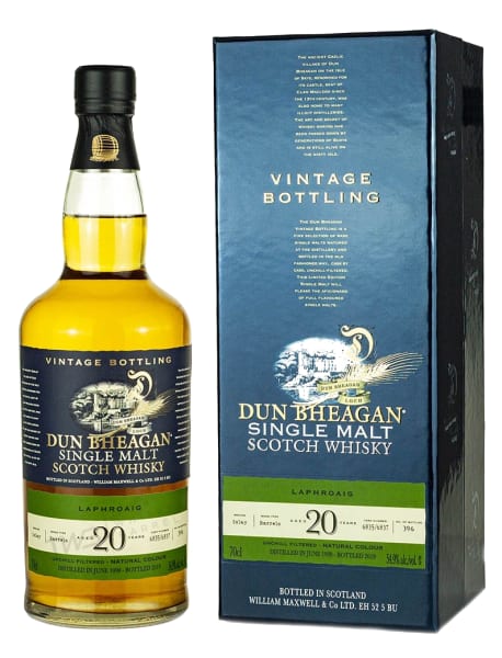 Laphroaig 20 Year Old 1998 (cask 6835 & 6837) - Dun Bheagan (Ian Macleod) 700ml bottle - Scotch Whisky whisky