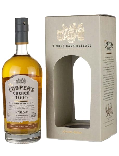 Laphroaig 28 Year Old 1990 (cask 10869) - The Coopers Choice (The Vintage Malt Whisky Co.) 700ml bottle - Scotch Whisky whisky