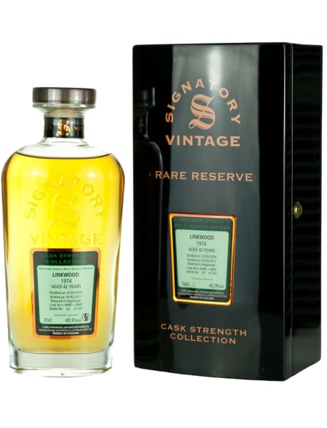 Linkwood 42 Year Old 1974 (cask 8440 & 8441) - Cask Strength Collection Rare Reserve (Signatory) 700ml bottle - Scotch Whisky whisky