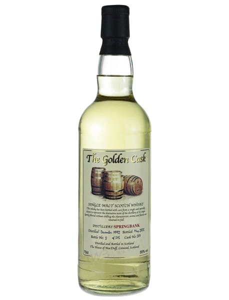 Springbank 13 Year Old 1992 (2005) (cask 281) - The Golden Cask (House of Macduff) 700ml bottle - Scotch Whisky whisky