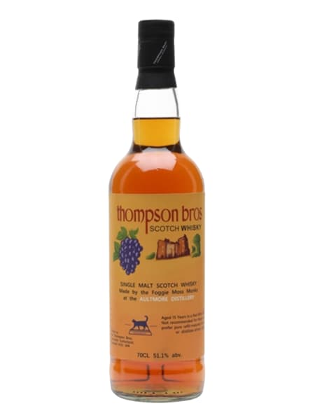 Aultmore 2009 15 Year Old Red Wine Finish Thompson Bros 700ml bottle - Scotch Whisky whisky