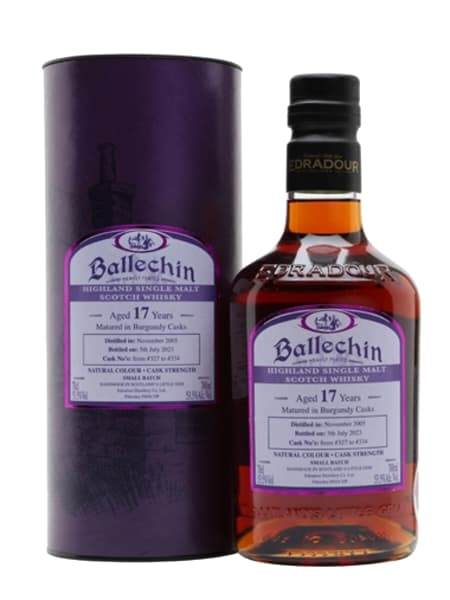 Ballechin 2005 17 Year Old Burgundy Wine Casks 700ml bottle - Scotch Whisky whisky