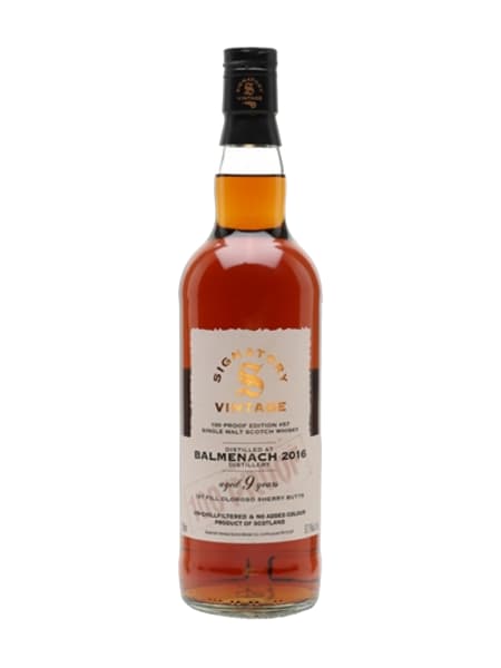 Balmenach 2016 9 Year Old 100 Proof Edition 57 Signatory 700ml bottle - Scotch Whisky whisky