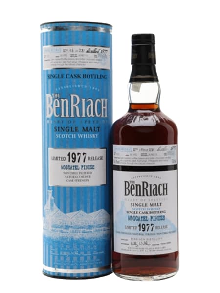 BenRiach 1977 36 Year Old Moscatel Finish Cask #1031 700ml bottle - Scotch Whisky whisky
