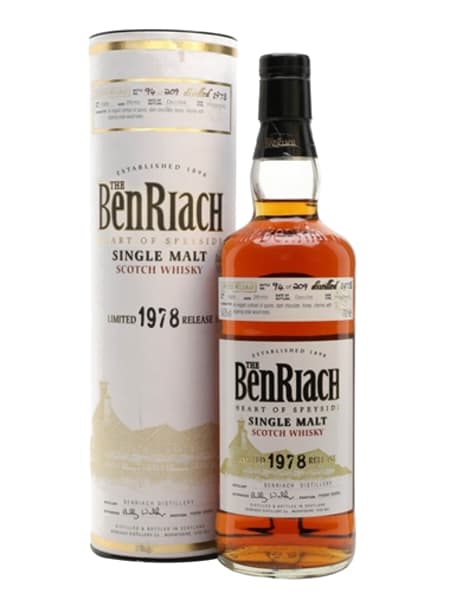 BenRiach 1978 26 Year Old Cask #1589 700ml bottle - Scotch Whisky whisky