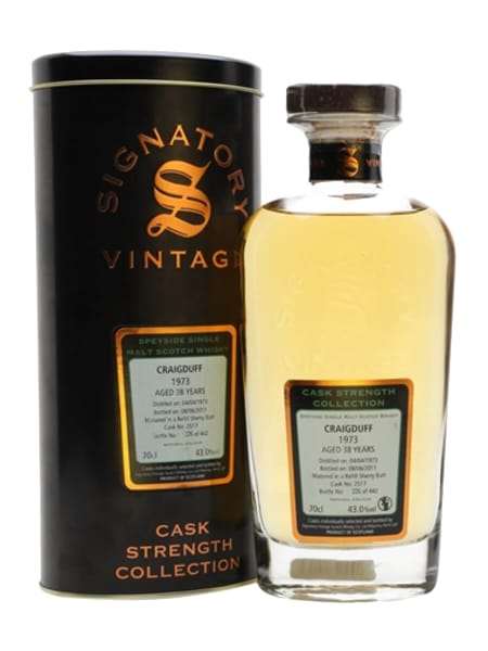 Craigduff 1973 38 Year Old Sherry Cask #2517 Signatory 700ml bottle - Scotch Whisky whisky