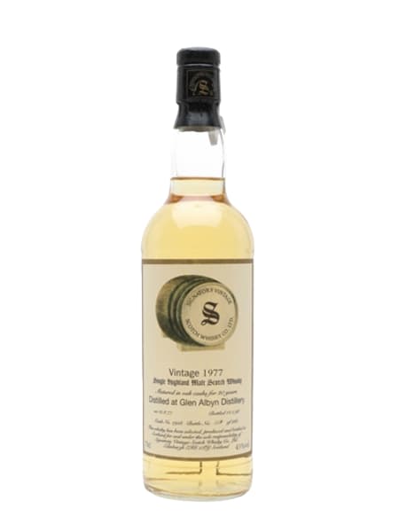 Glen Albyn 1977 20 Year Old Cask 1958 Signatory 700ml bottle - Scotch Whisky whisky