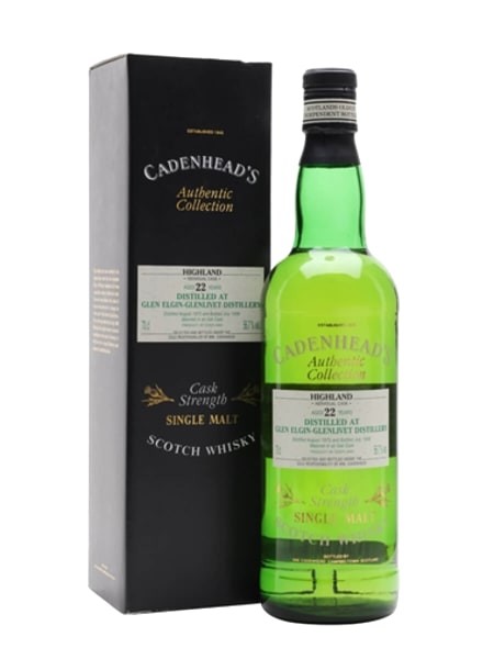 Glen Elgin-Glenlivet 1975 22 Year Old Authentic Collection Cadenhead's 700ml bottle - Scotch Whisky whisky