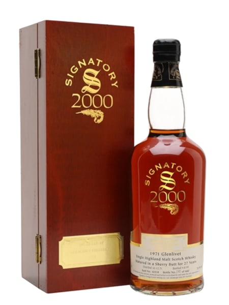 Glenlivet 1971 27 Year Old Sherry Cask 10218 Signatory 700ml bottle - Scotch Whisky whisky