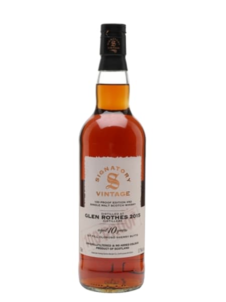 Glenrothes 2015 10 Year Old 100 Proof Edition #50 Signatory 700ml bottle - Scotch Whisky whisky