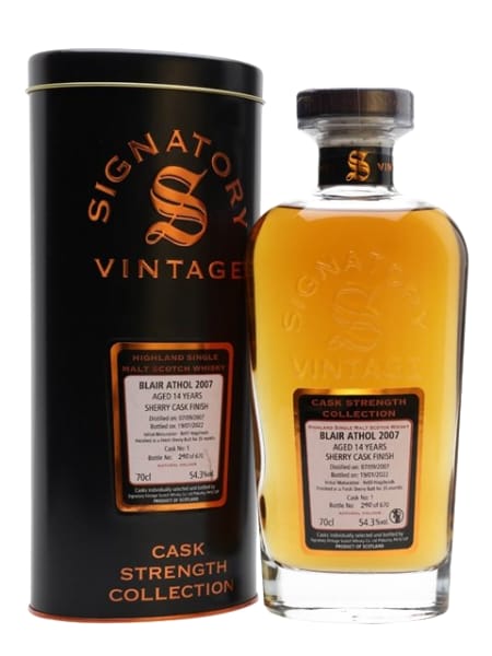 Blair Athol 14 Year Old 2007 (cask 1) - Cask Strength Collection (Signatory) 700ml bottle - Scotch Whisky whisky