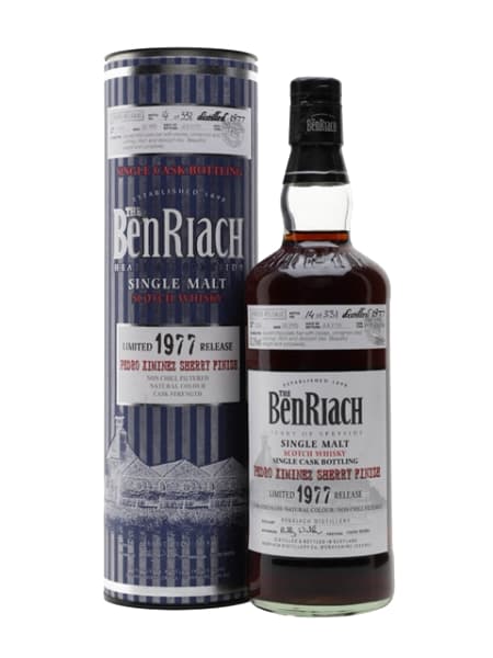 benriach 1977 33 year old pedro ximenez sherry finish cask #1033 700ml bottle - Scotch Whisky whisky