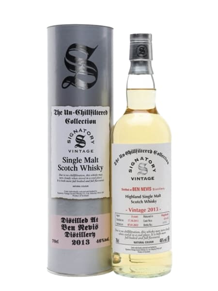 Ben Nevis 8 Year Old 2013 (casks 431 & 433) - Un-Chillfiltered Collection (Signatory) 700ml bottle - Scotch Whisky whisky