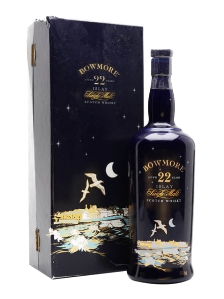 Bowmore 22 Year Old Blue Ceramic Decanter 700ml bottle - Scotch Whisky whisky