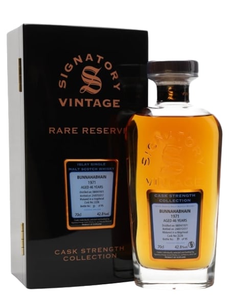 bunnahabhain 1971 46 year old signatory 700ml bottle - Scotch Whisky whisky
