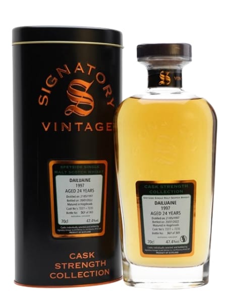 Dailuaine 24 Year Old 1997 (cask 7227 & 7235) - Cask Strength Collection (Signatory) 700ml bottle - Scotch Whisky whisky