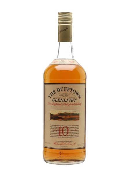 dufftown-glenlivet 10 year old 1980's 1000ml bottle - Scotch Whisky whisky
