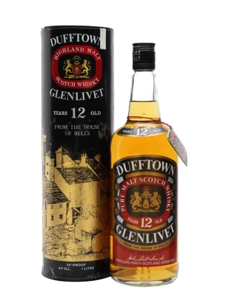 dufftown-glenlivet 12 year old bot.1980s 1000ml bottle - Scotch Whisky whisky