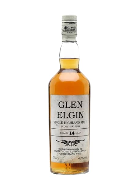 Glen Elgin 14 Year Old - United Distillers Christmas 1990 700ml bottle - Scotch Whisky whisky
