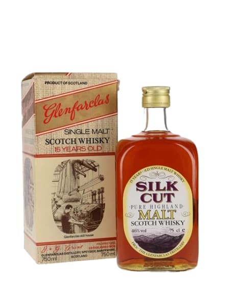 Glenfarclas 15 Year Old Silk Cut - 1980s ml bottle - Scotch Whisky whisky