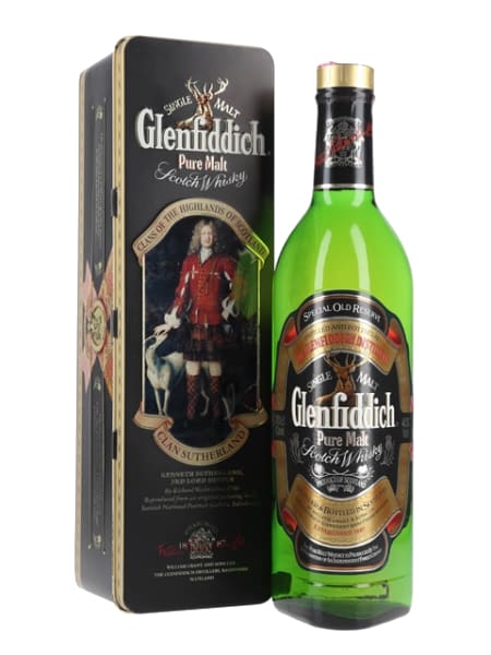 glenfiddich pure malt special old reserve clan sutherland bot.1990s 700ml bottle - Scotch Whisky whisky