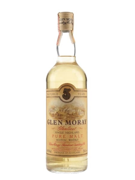 glen moray 5 year old bot.1980s ml bottle - Scotch Whisky whisky