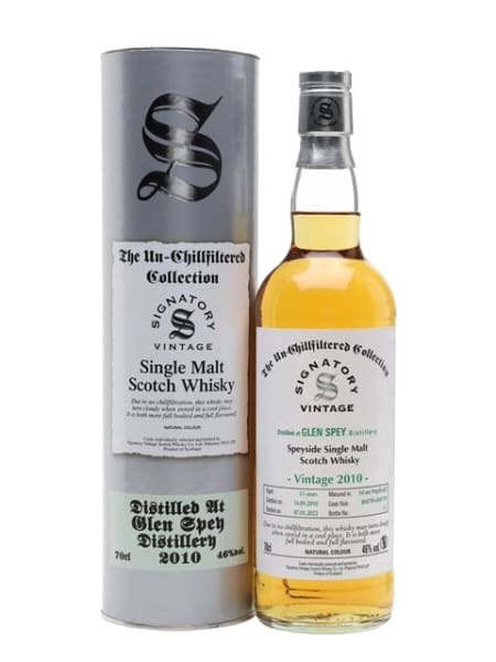 Glen Spey 11 Year Old 2010 (casks 804789 & 804790) - Un-Chilfiltered Collection (Signatory) 700ml bottle - Scotch Whisky whisky