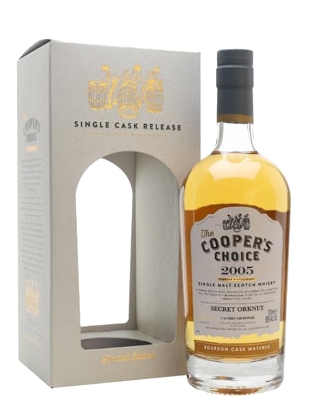 Secret Orkney 15 Year Old 2005 (cask 121) - The Cooper's Choice (The Vintage Malt Whisky Co.) 700ml bottle - Scotch Whisky whisky