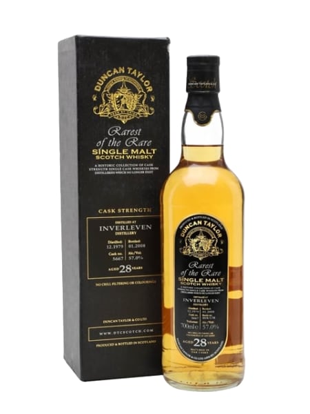 inverleven 1979 28 year old bot.2008 duncan taylor 700ml bottle - Scotch Whisky whisky