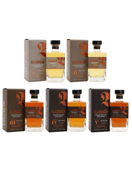 bladnoch the dragon series set 5x70cl ml bottle - Scotch Whisky whisky