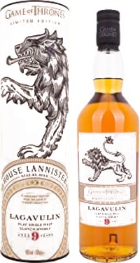 house lannister & lagavulin 9 year old - game of thrones single malts collection