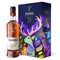 Glenfiddich 15 Year Old Single Malt Scotch Whisky, Limited Edition Release x Santtu Mustonen, Gift Bottle & Flask Set