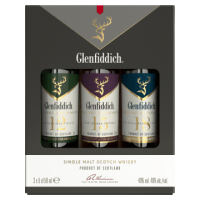 glenfiddich whisky 3x 5cl miniature gift pack