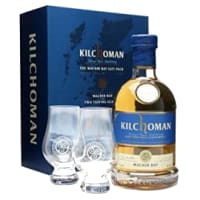 kilchoman machir bay gift pack with 2x glasses