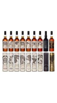 game of thrones - all 9 bottles in the complete set whisky