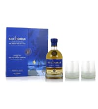 kilchoman machir bay gift pack with 2x glasses